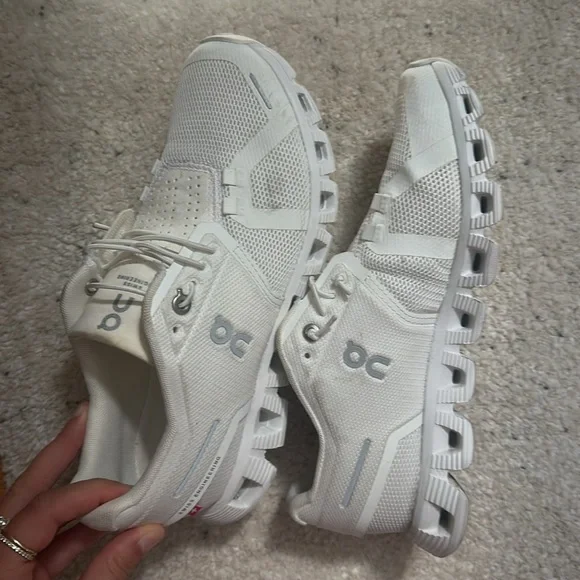 On Running Cloud White Athletic Shoes - Picture 3 of 3